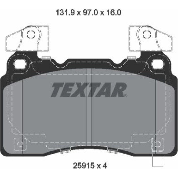 Textar 2591503 Bremsbelagsatz, Scheibenbremse Q+ Textar 2591503 Bremsbelagsatz, Scheibenbremse Q+