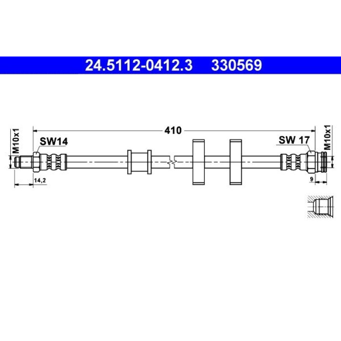ATE 24.5112-0412.3 Bremsschlauch ATE 24.5112-0412.3 Bremsschlauch