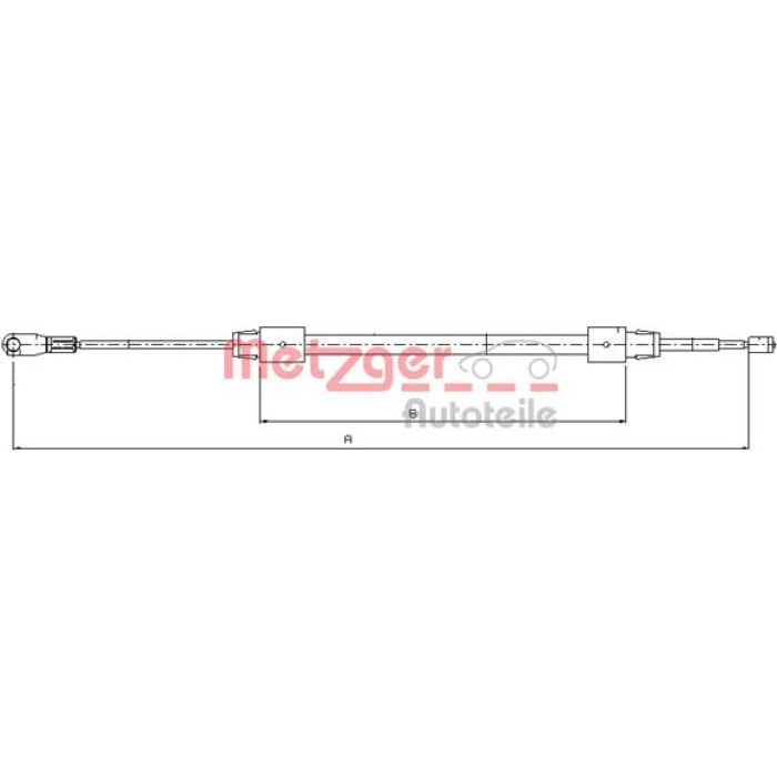 Metzger 10.9321 Seilzug, Feststellbremse Metzger 10.9321 Seilzug, Feststellbremse
