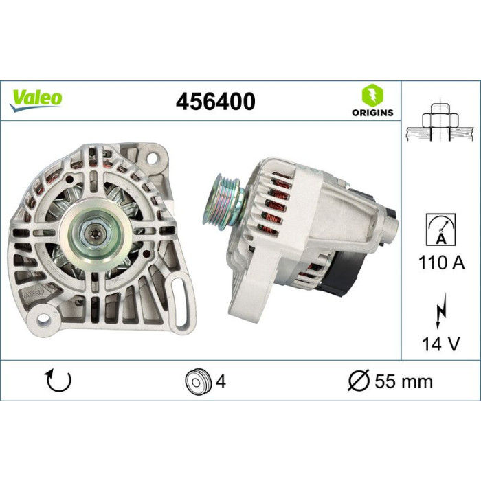 Valeo 456400 Generator ORIGINS Valeo 456400 Generator ORIGINS
