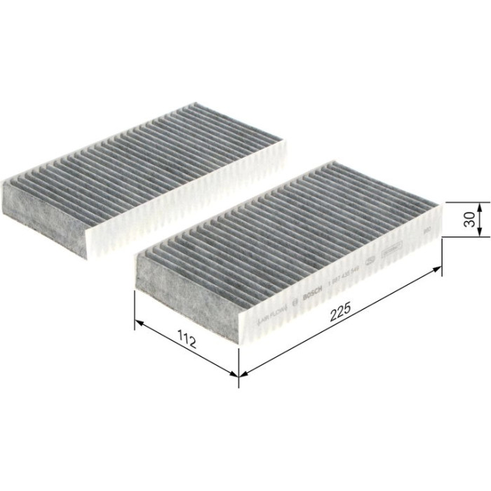 BOSCH 1 987 435 549 Filter, Innenraumluft BOSCH 1 987 435 549 Filter, Innenraumluft