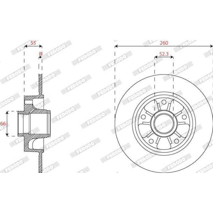 Ferodo DDF2824C-1 Bremsscheibe PREMIER