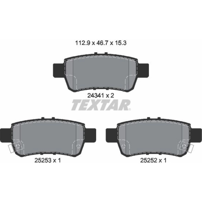 Textar 2434101 Bremsbelagsatz, Scheibenbremse Q+ Textar 2434101 Bremsbelagsatz, Scheibenbremse Q+
