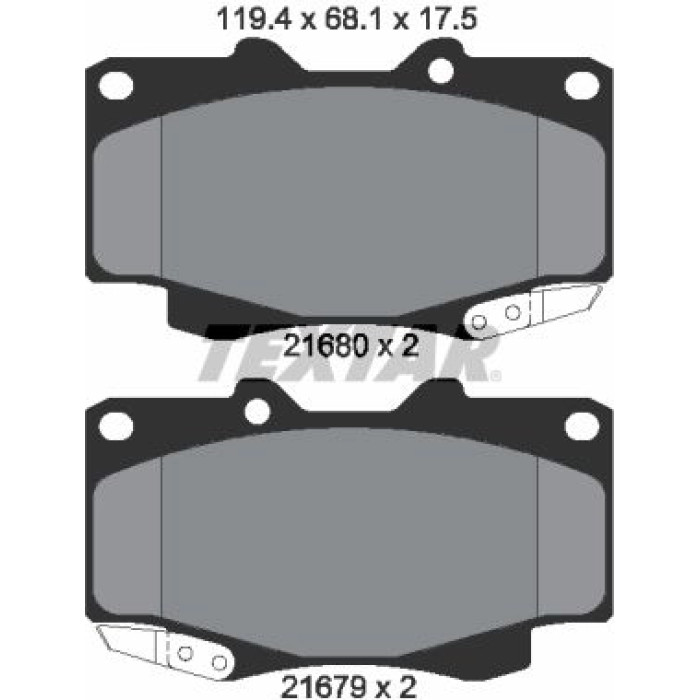 Textar 2168003 Bremsbelagsatz, Scheibenbremse