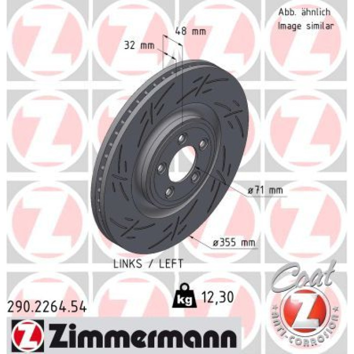 Zimmermann 290.2264.54 Bremsscheibe BLACK Z Zimmermann 290.2264.54 Bremsscheibe BLACK Z