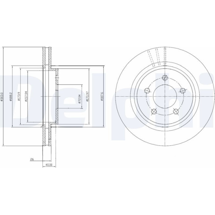 Delphi BG4240C Bremsscheibe