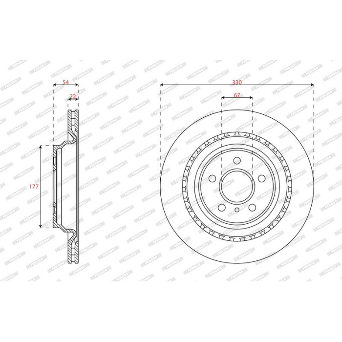 Ferodo DDF2208C Bremsscheibe PREMIER Ferodo DDF2208C Bremsscheibe PREMIER