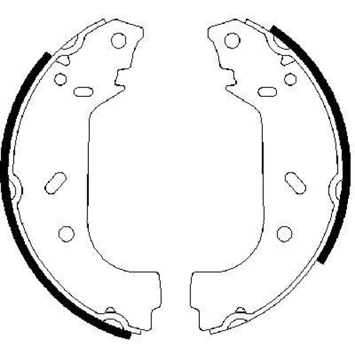 BOSCH 0 986 487 545 Bremsbackensatz BOSCH 0 986 487 545 Bremsbackensatz