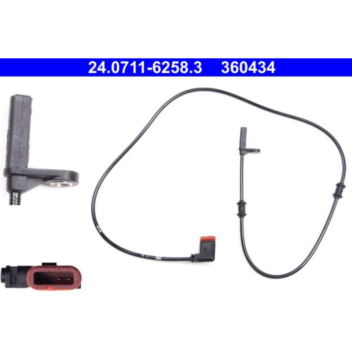 ATE 24.0711-6258.3 Sensor, Raddrehzahl
