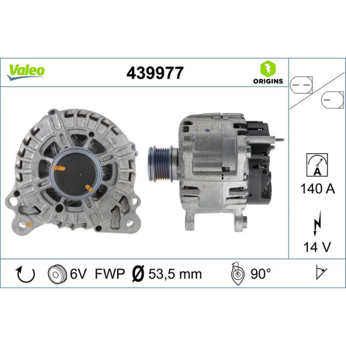 Valeo 439977 Generator ORIGINS - NEW O.E. TECHNOLOGIE