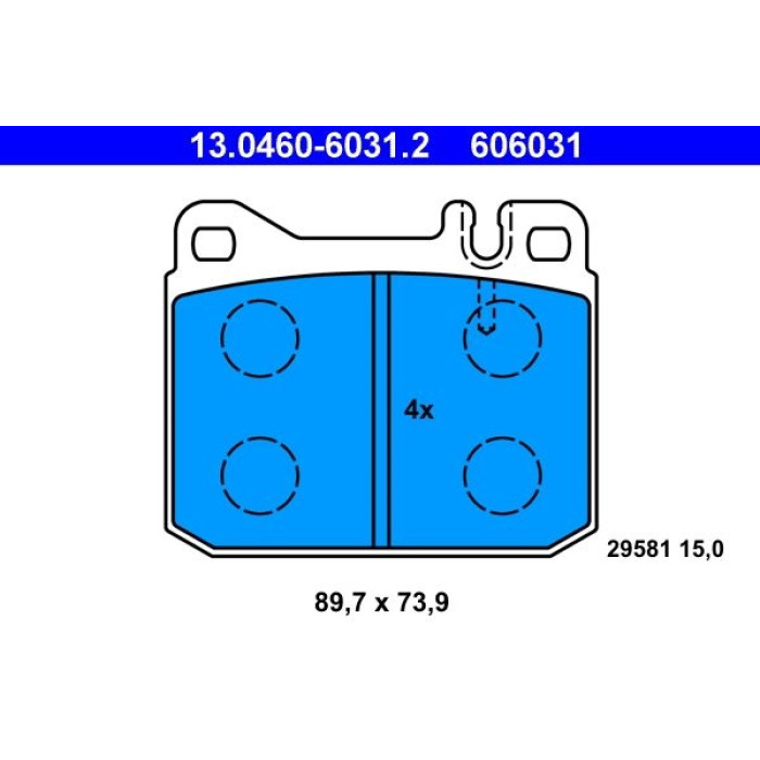 Bremsbelagsatz, Scheibenbremse 13.0460-6031.2 Bremsbelagsatz, Scheibenbremse 13.0460-6031.2