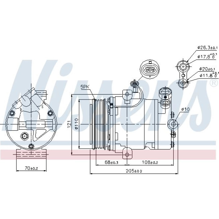 Nissens 89197 Kompressor, Klimaanlage FIRST FIT