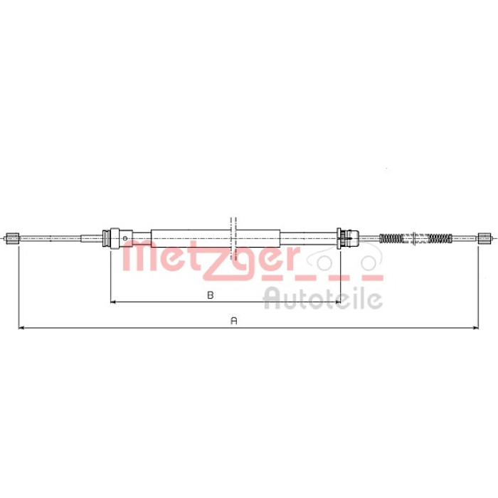 Metzger 10.6541 Seilzug, Feststellbremse Metzger 10.6541 Seilzug, Feststellbremse