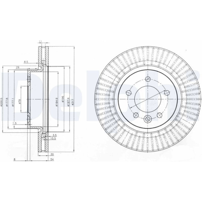 Delphi BG9006 Bremsscheibe