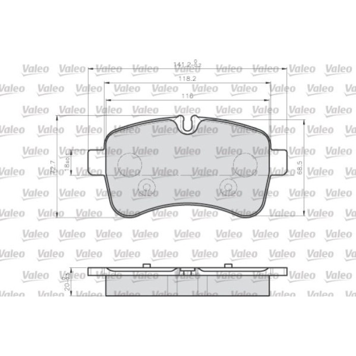 Valeo 872232 Bremsbelagsatz, Scheibenbremse OPTIPACK for LCV Valeo 872232 Bremsbelagsatz, Scheibenbremse OPTIPACK for LCV