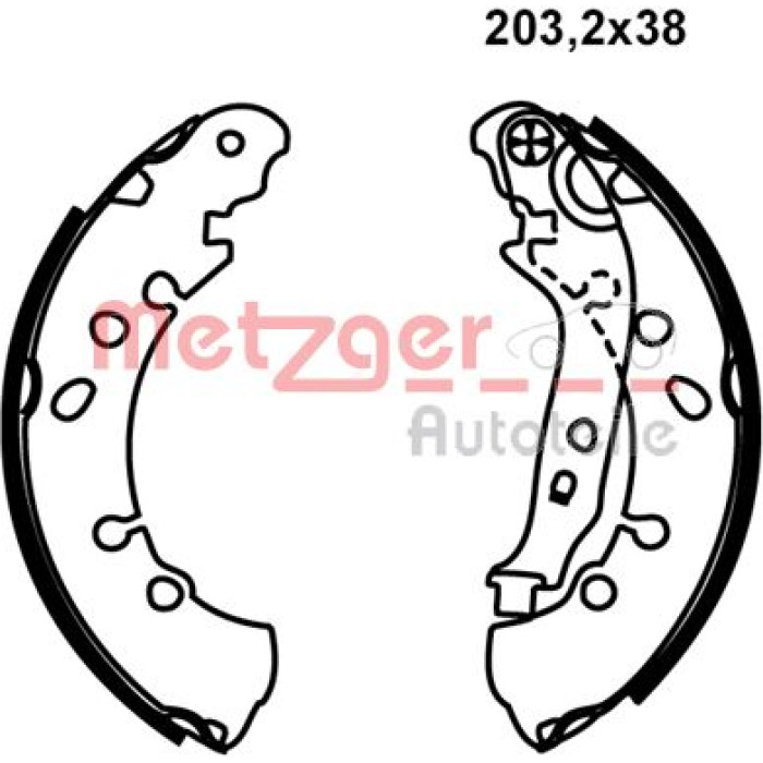Metzger MG 236 Bremsbackensatz Metzger MG 236 Bremsbackensatz
