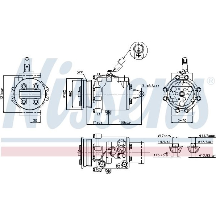 Nissens 89591 Kompressor, Klimaanlage FIRST FIT Nissens 89591 Kompressor, Klimaanlage FIRST FIT