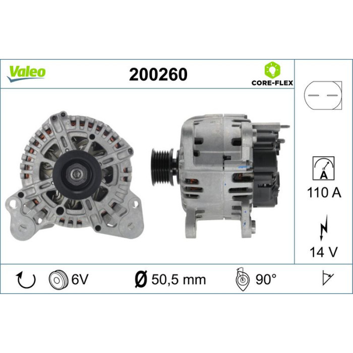 Valeo 200260 Generator CORE-FLEX