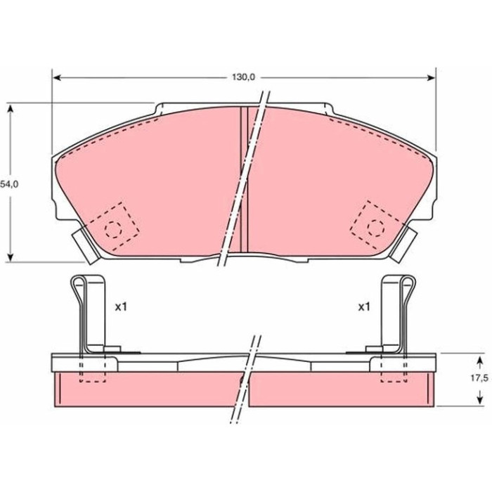 TRW GDB733 Bremsbelagsatz, Scheibenbremse TRW GDB733 Bremsbelagsatz, Scheibenbremse