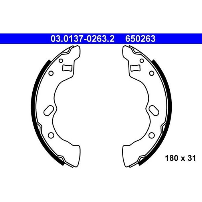 ATE 03.0137-0263.2 Bremsbackensatz ATE 03.0137-0263.2 Bremsbackensatz