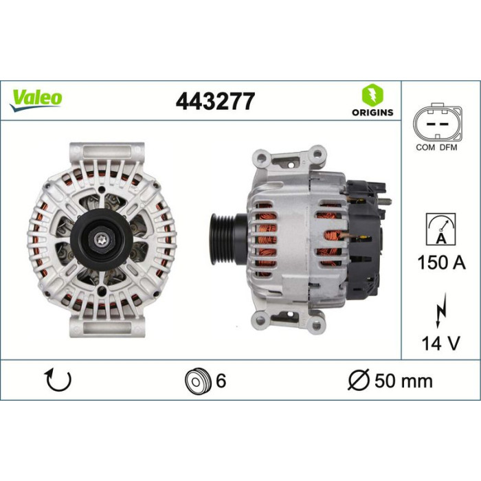 Valeo 443277 Generator ORIGINS Valeo 443277 Generator ORIGINS