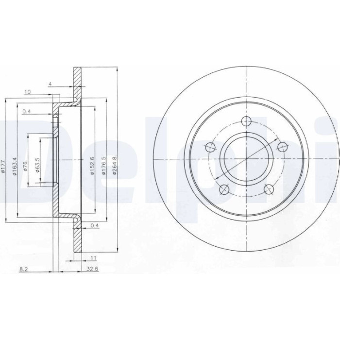 Delphi BG3896C Bremsscheibe