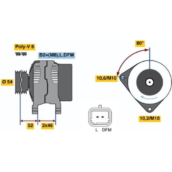 BOSCH 0 124 525 034 Generator BOSCH 0 124 525 034 Generator