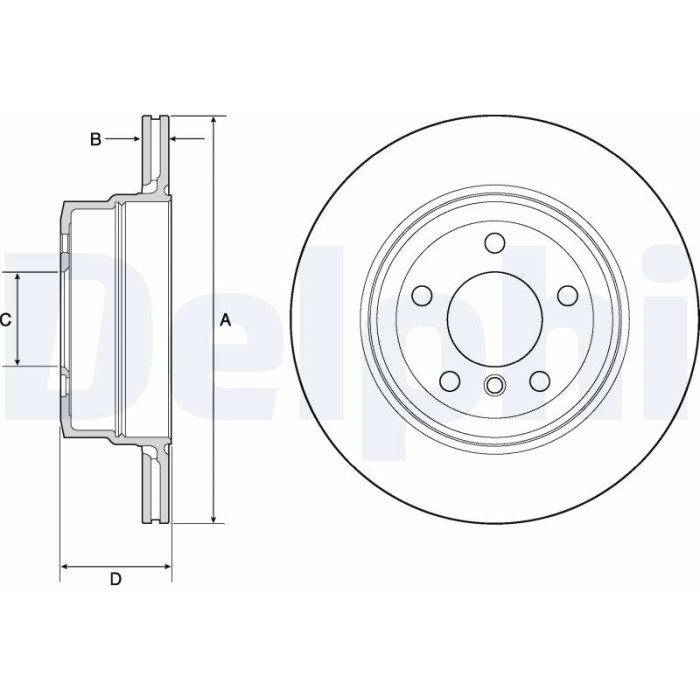 Delphi BG4695C Bremsscheibe Delphi BG4695C Bremsscheibe