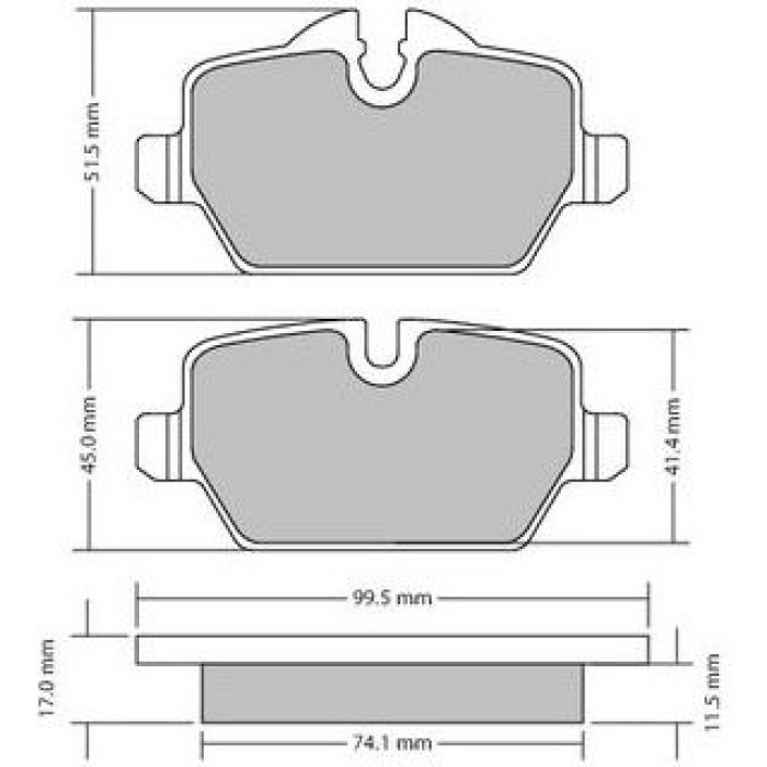 Metzger 1170052 Bremsbelagsatz, Scheibenbremse Metzger 1170052 Bremsbelagsatz, Scheibenbremse
