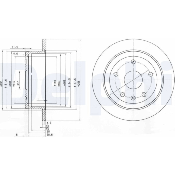 Delphi BG3554 Bremsscheibe Delphi BG3554 Bremsscheibe