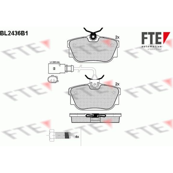 FTE 9010737 Bremsbelagsatz, Scheibenbremse FTE 9010737 Bremsbelagsatz, Scheibenbremse