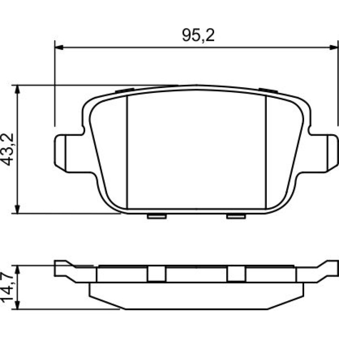 BOSCH 0 986 494 247 Bremsbelagsatz, Scheibenbremse BOSCH 0 986 494 247 Bremsbelagsatz, Scheibenbremse