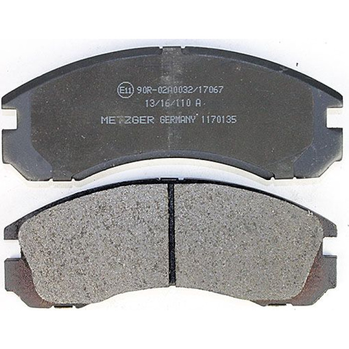 Metzger 1170135 Bremsbelagsatz, Scheibenbremse