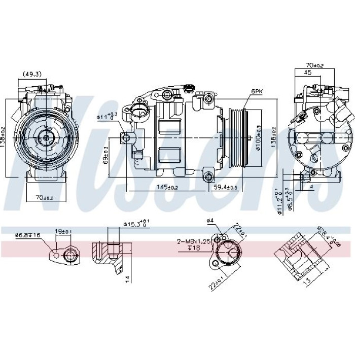 Nissens 890068 Kompressor, Klimaanlage FIRST FIT Nissens 890068 Kompressor, Klimaanlage FIRST FIT