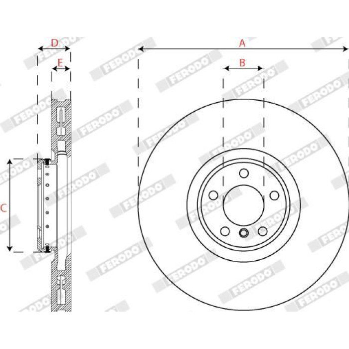 Ferodo DDF2041LVC-1 Bremsscheibe PREMIER Ferodo DDF2041LVC-1 Bremsscheibe PREMIER