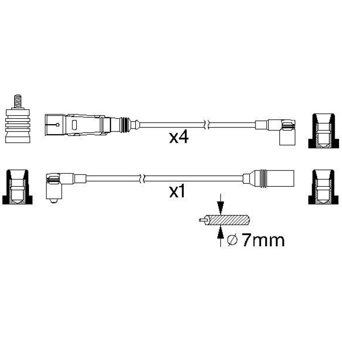 BOSCH 0 986 356 355 Zündleitungssatz