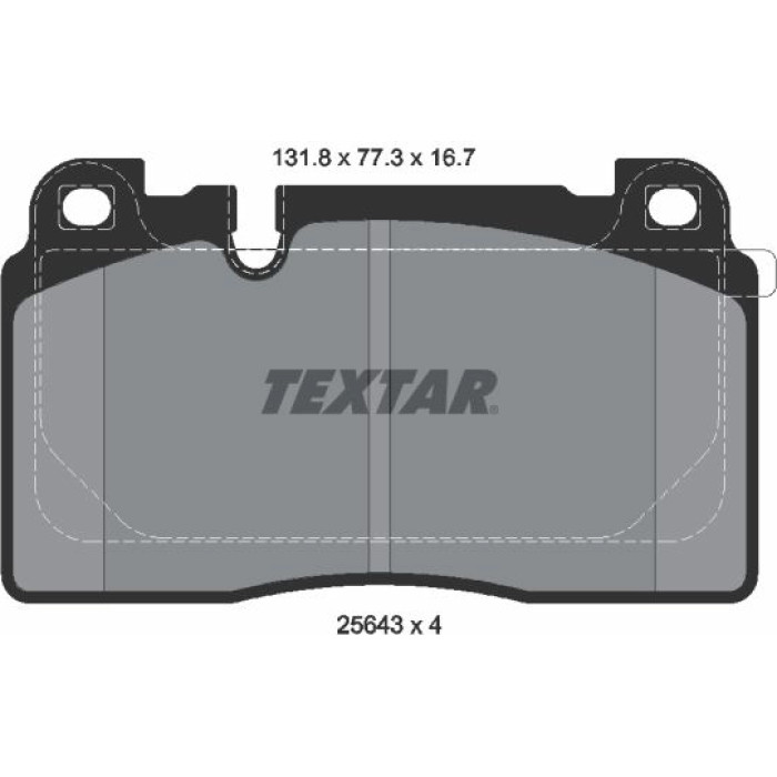 Textar 2564305 Bremsbelagsatz, Scheibenbremse