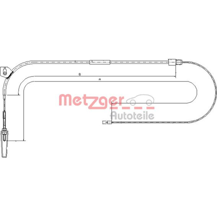 Metzger 10.9331 Seilzug, Feststellbremse Metzger 10.9331 Seilzug, Feststellbremse