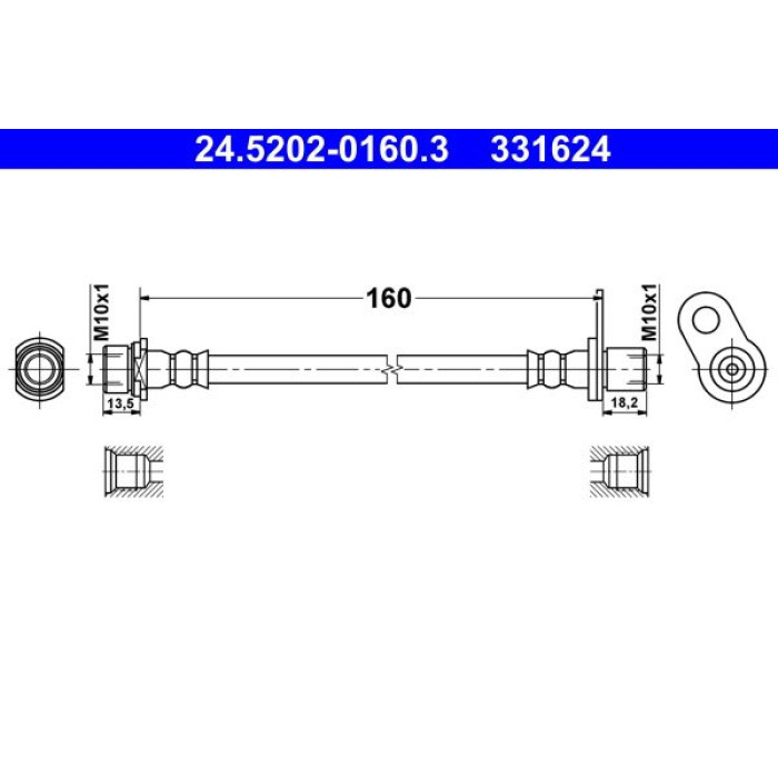 ATE 24.5202-0160.3 Bremsschlauch ATE 24.5202-0160.3 Bremsschlauch