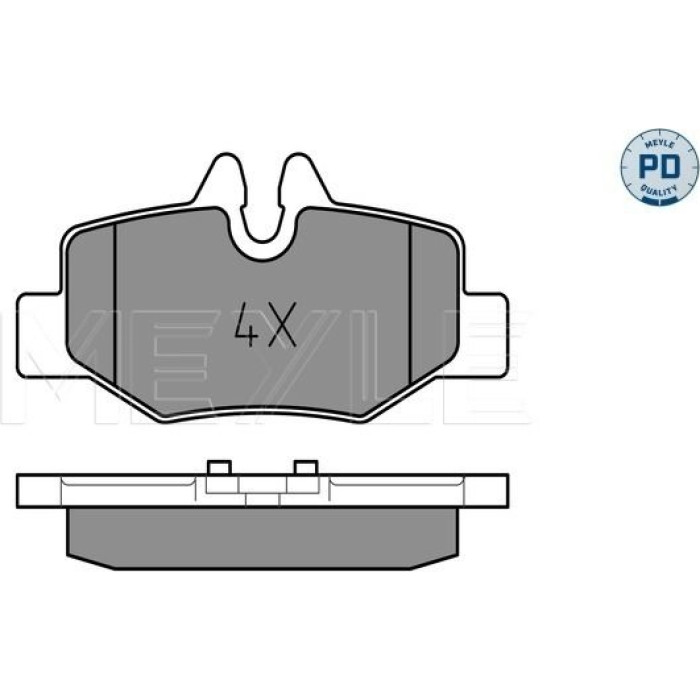 Meyle 025 240 0817/PD Bremsbelagsatz, Scheibenbremse MEYLE-PD: Advanced performance and design