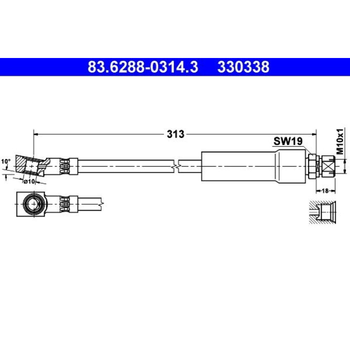 ATE 83.6288-0314.3 Bremsschlauch