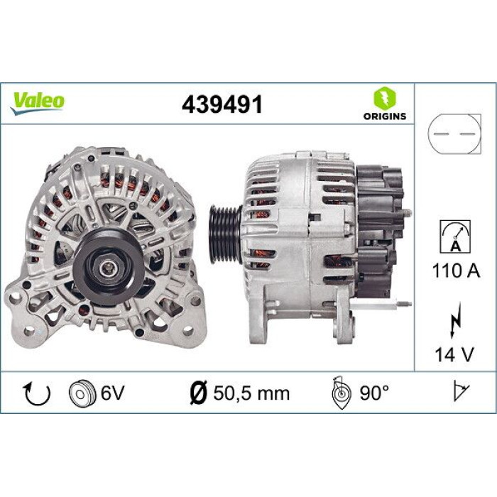 Valeo 439491 Generator ORIGINS - NEW O.E. TECHNOLOGIE Valeo 439491 Generator ORIGINS - NEW O.E. TECHNOLOGIE