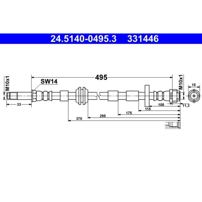 Bremsschlauch 24.5140-0495.3 Bremsschlauch 24.5140-0495.3