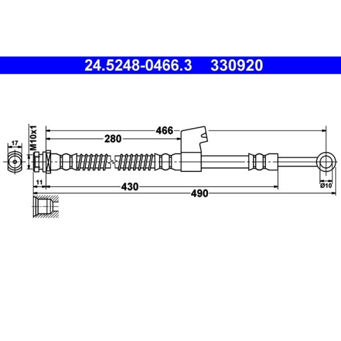 ATE 24.5248-0466.3 Bremsschlauch ATE 24.5248-0466.3 Bremsschlauch