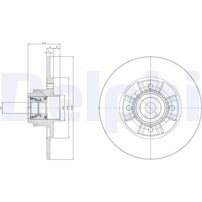 Delphi BG9114RSC Bremsscheibe