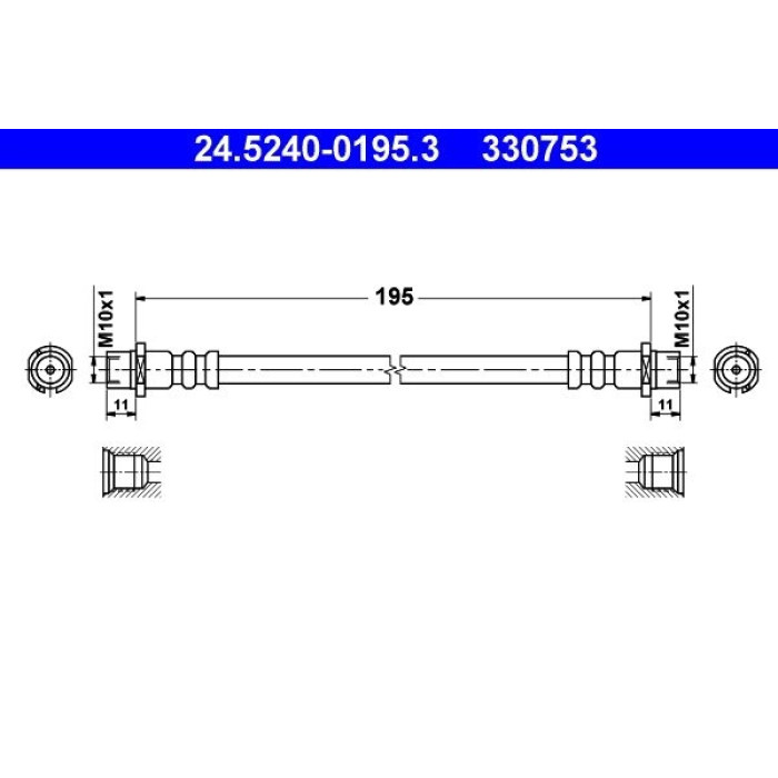 ATE 24.5240-0195.3 Bremsschlauch ATE 24.5240-0195.3 Bremsschlauch