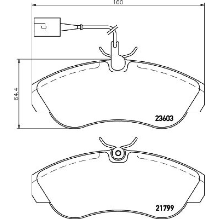 Hella 8DB 355 018-791 Bremsbelagsatz, Scheibenbremse Hella 8DB 355 018-791 Bremsbelagsatz, Scheibenbremse