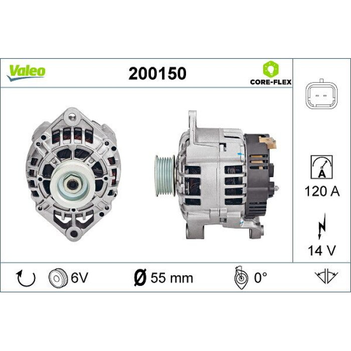 Valeo 200150 Generator CORE-FLEX Valeo 200150 Generator CORE-FLEX