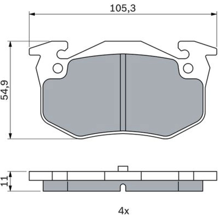 BOSCH 0 986 424 992 Bremsbelagsatz, Scheibenbremse