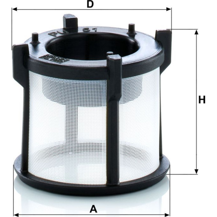 Mann-Filter PU 51 X Kraftstofffilter Mann-Filter PU 51 X Kraftstofffilter